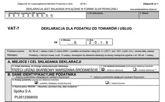Błędy w deklaracji VAT