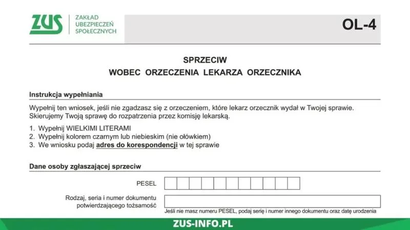 Wypełnianie formularzy ZUS